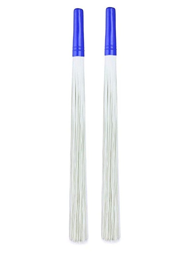 Agnirva Virgin Plastic Kharata 22 Inch Thin Stick Plastic Broom Jhadu for Bathroom Toilet Garden Lawn Gallary Roadside Pathway Cleaning for Wet and Dry Cleaning/Sweeping (Pack of 2) - Image 1